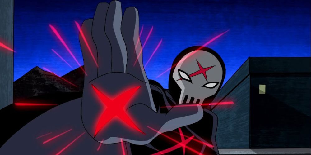 Red-X confroting the Teen Titans
