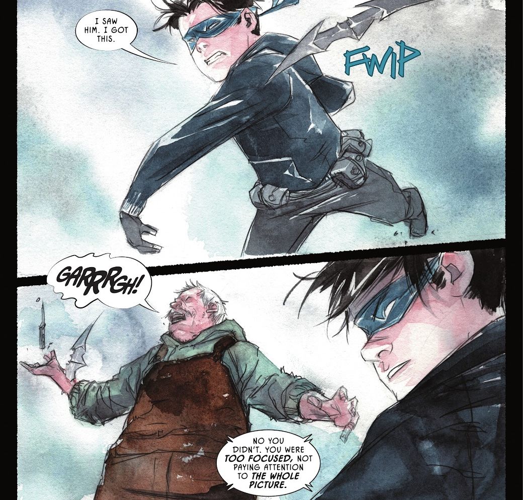 Dick Grayson fights in Robin and Batman #1 