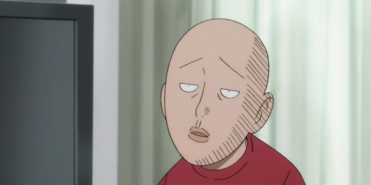 One Punch Man Saitama with a bored expression