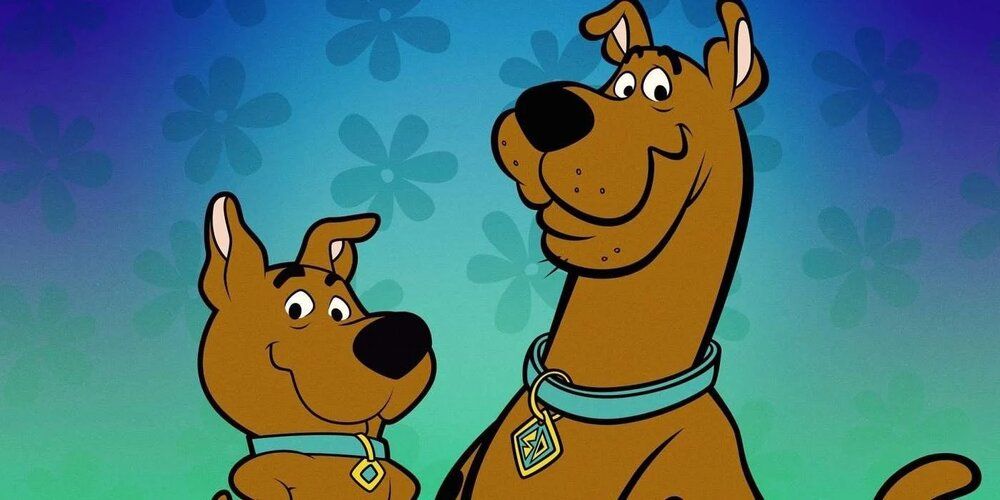 Scooby-Doo with his nephew, Scrappy-Doo, in Scooby-Doo.
