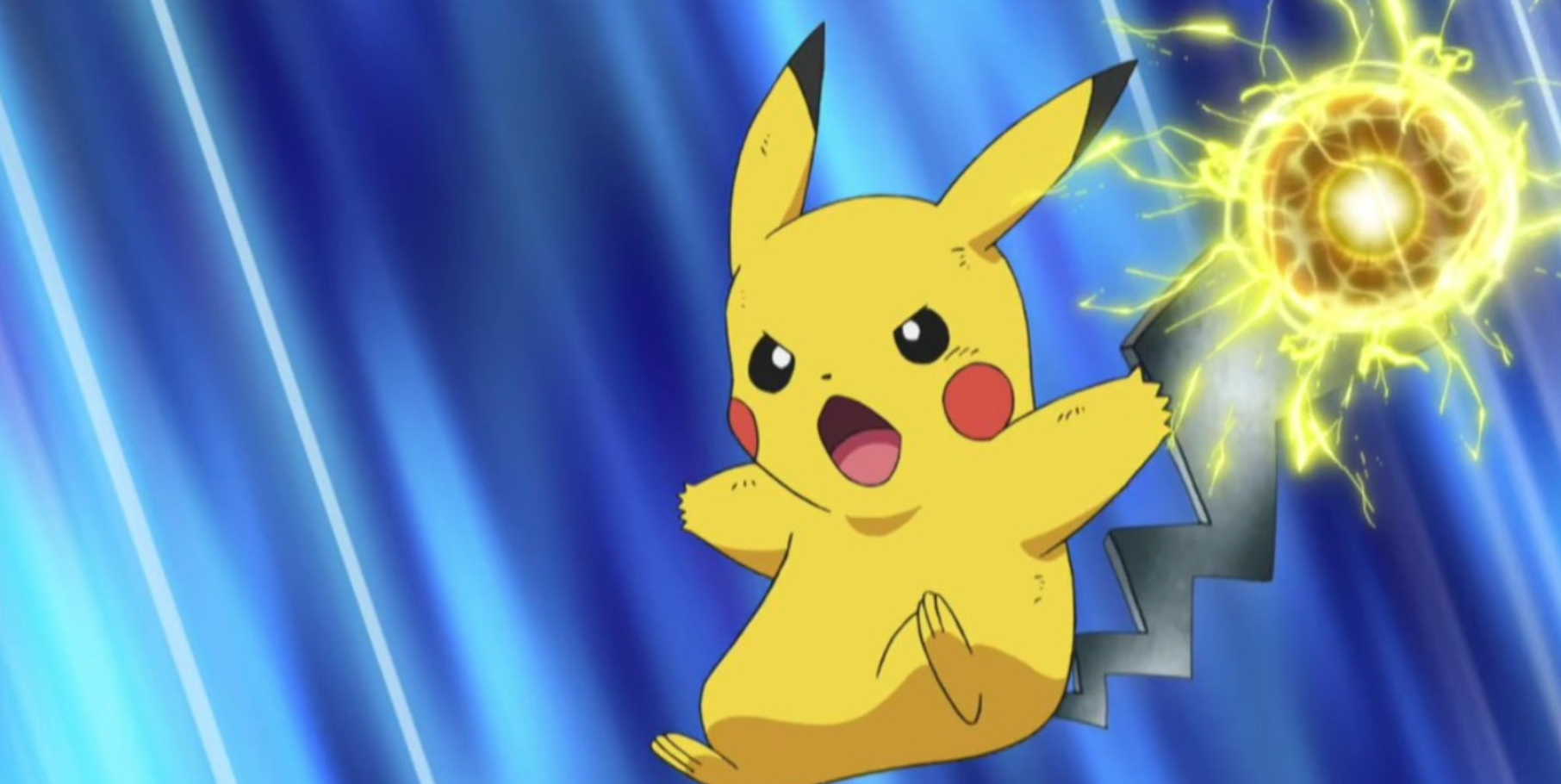 Pokemon Pikachu Performing Electro Ball in battle