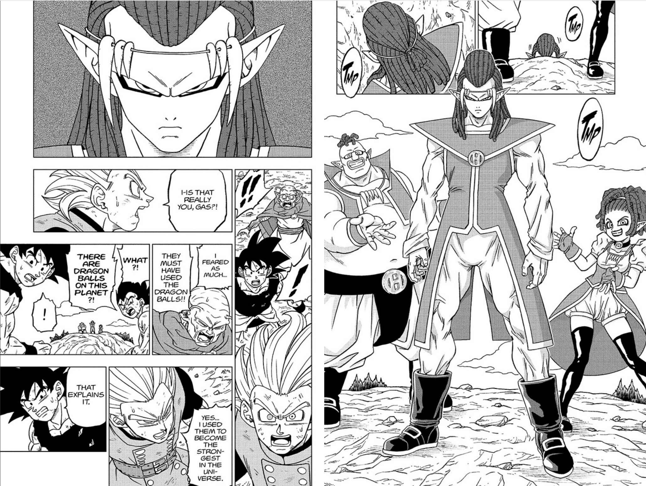 Art from Dragon Ball Super Chapter 78, by Akira Toriyama and Toyotarou.