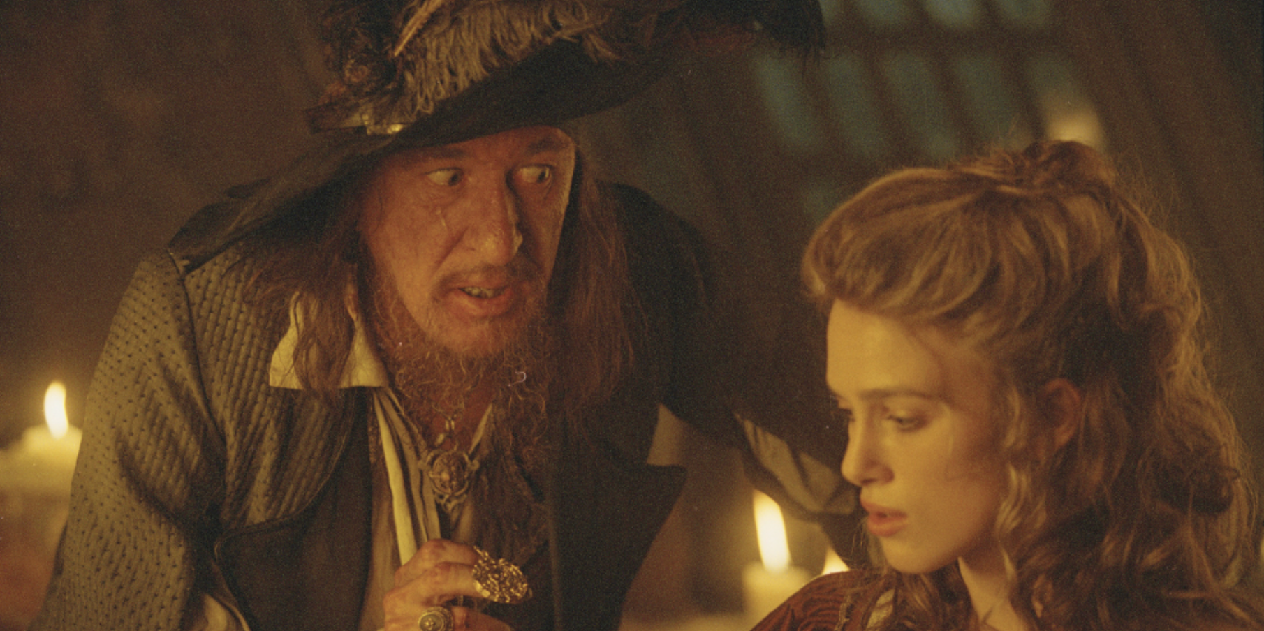 Hector Barbossa tells Elizabeth Swann of his curse Pirates of the Caribbean movie