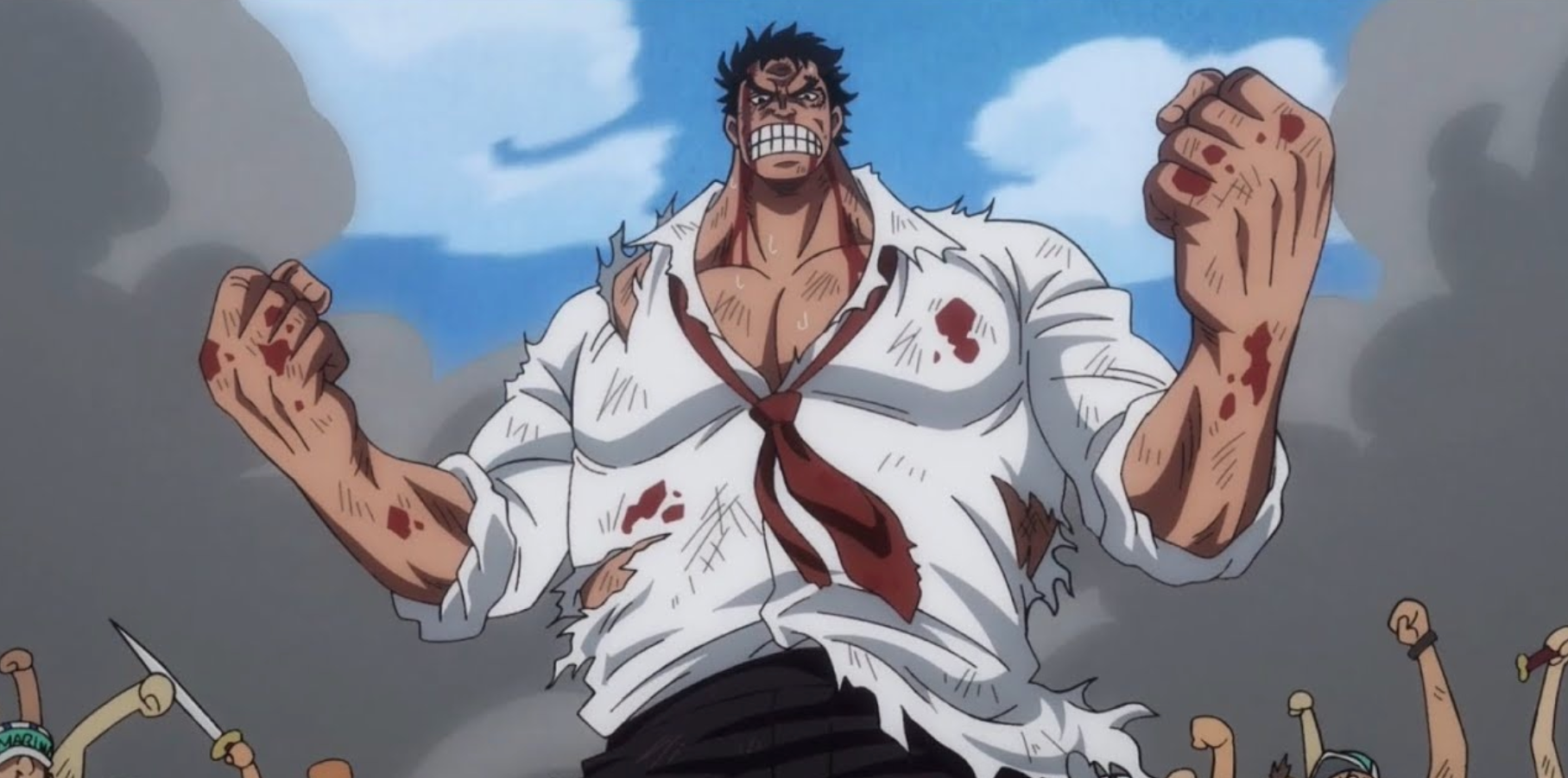 Young Garp after fighting the rocks pirates