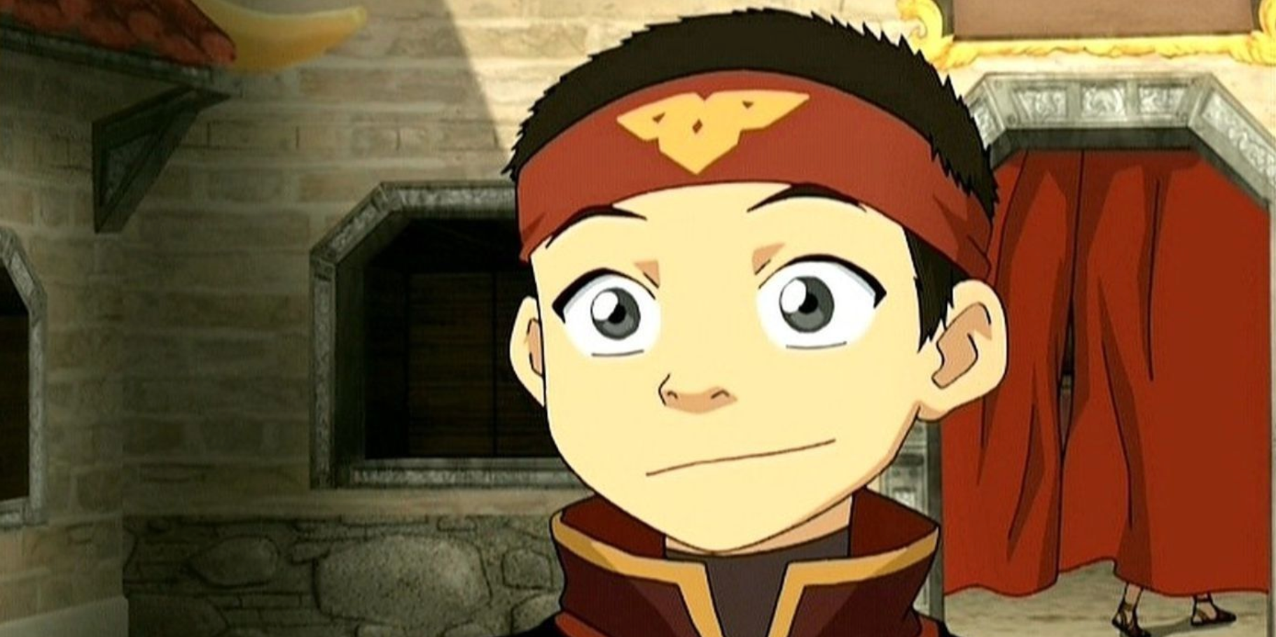 Aang from Avatar the last airbender smiling