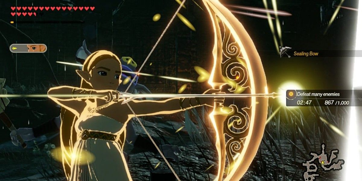 Zelda using her sealing powers in Age of Calamity