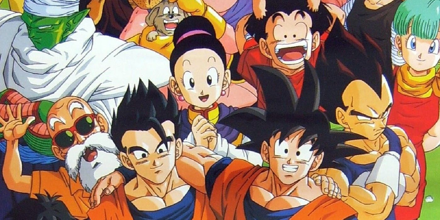 Son Goku Poses With His Family In Dragon Ball Z