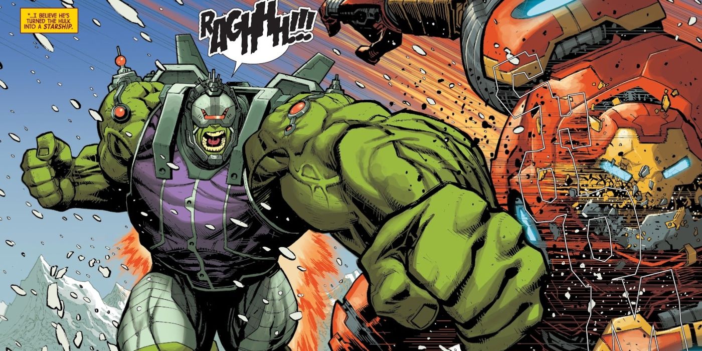 Starship Hulk Punching Iron Man