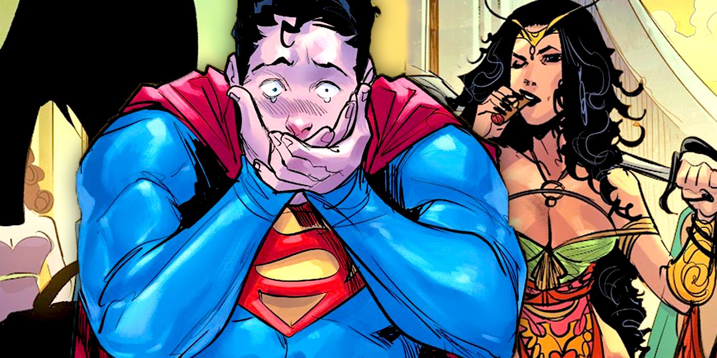 Superman afraid with his mother in disguise