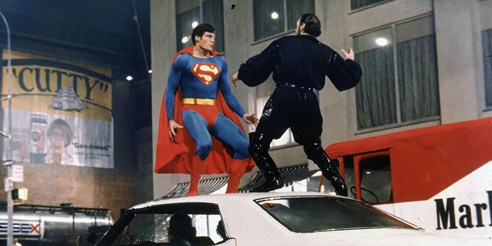 Superman battles Zod after getting his powers back in Superman II