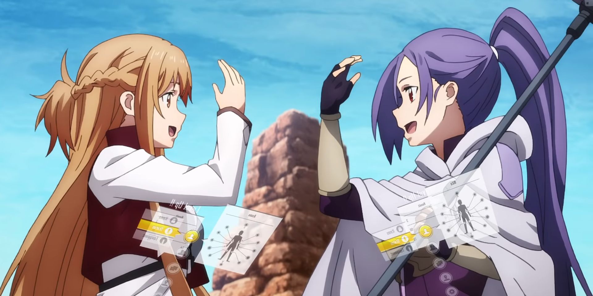 Asuna and Mito high five