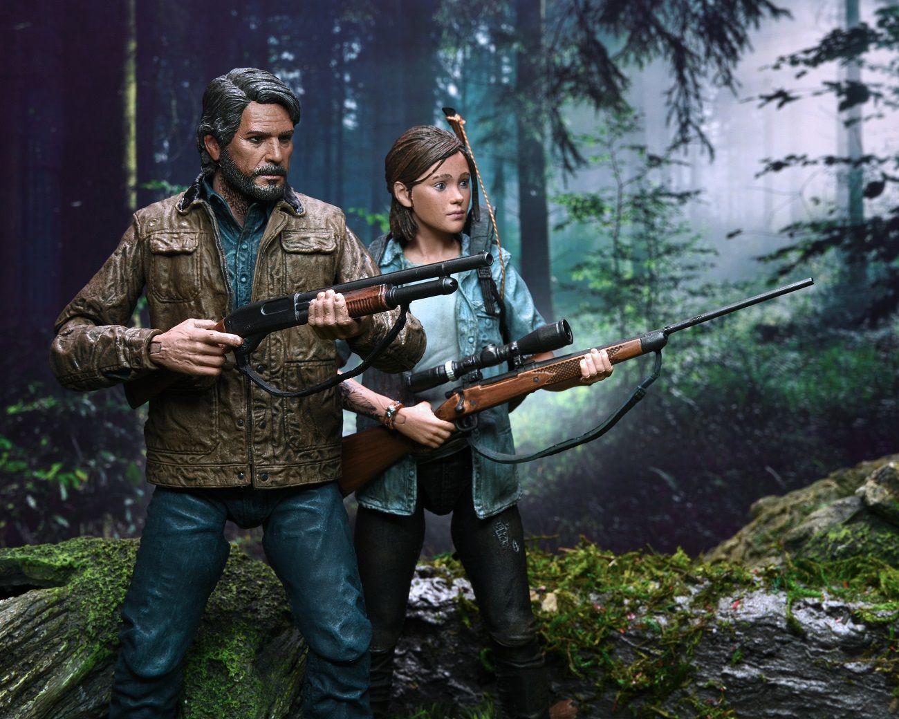 The Last of Us II Joel and Ellie.action figures guns