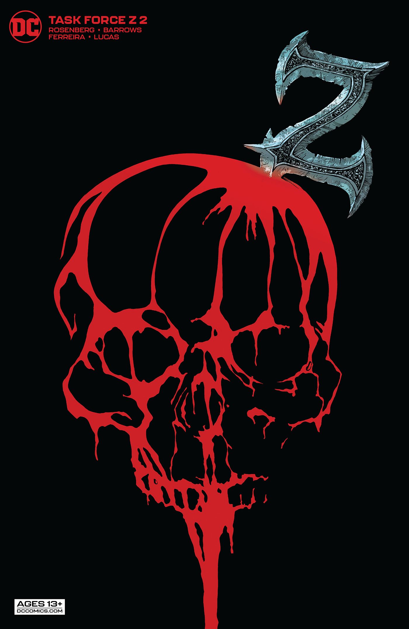 A variant cover for Task Force Z #2 features a skull with a &quot;Z&quot; embedded in it.