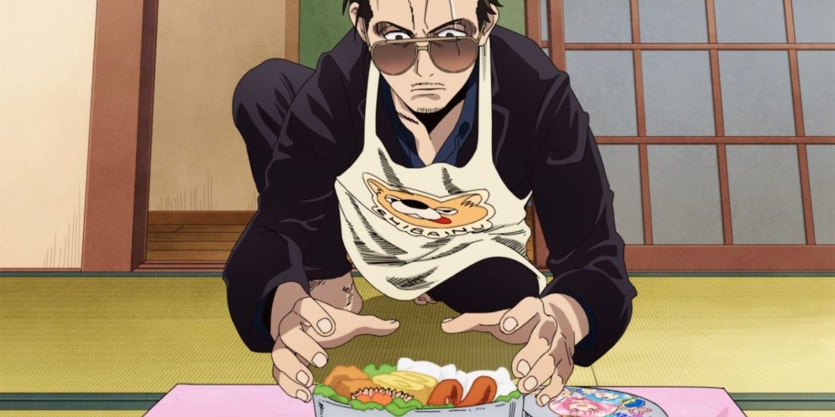 Tatsu prepares a bento box for his wife in The Way of the Househusband.