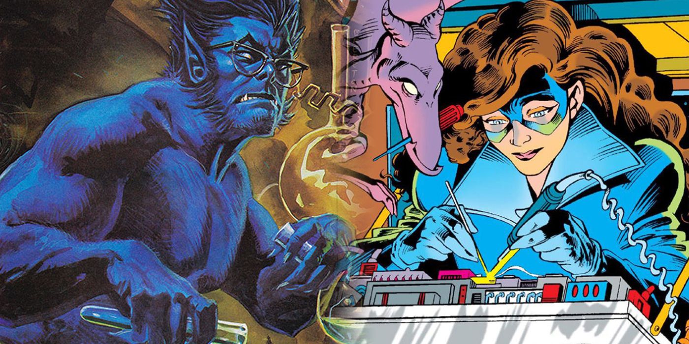 Beast and Shadowcat from the X-Men split image