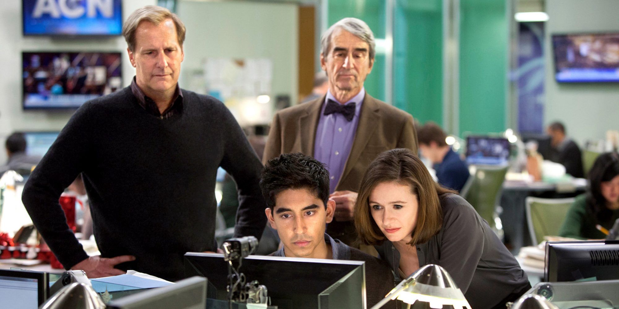 The main cast of The Newsroom TV show.
