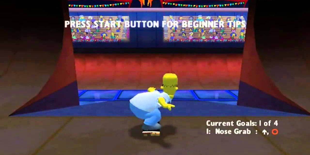 The Simpsons Skateboarding Homer