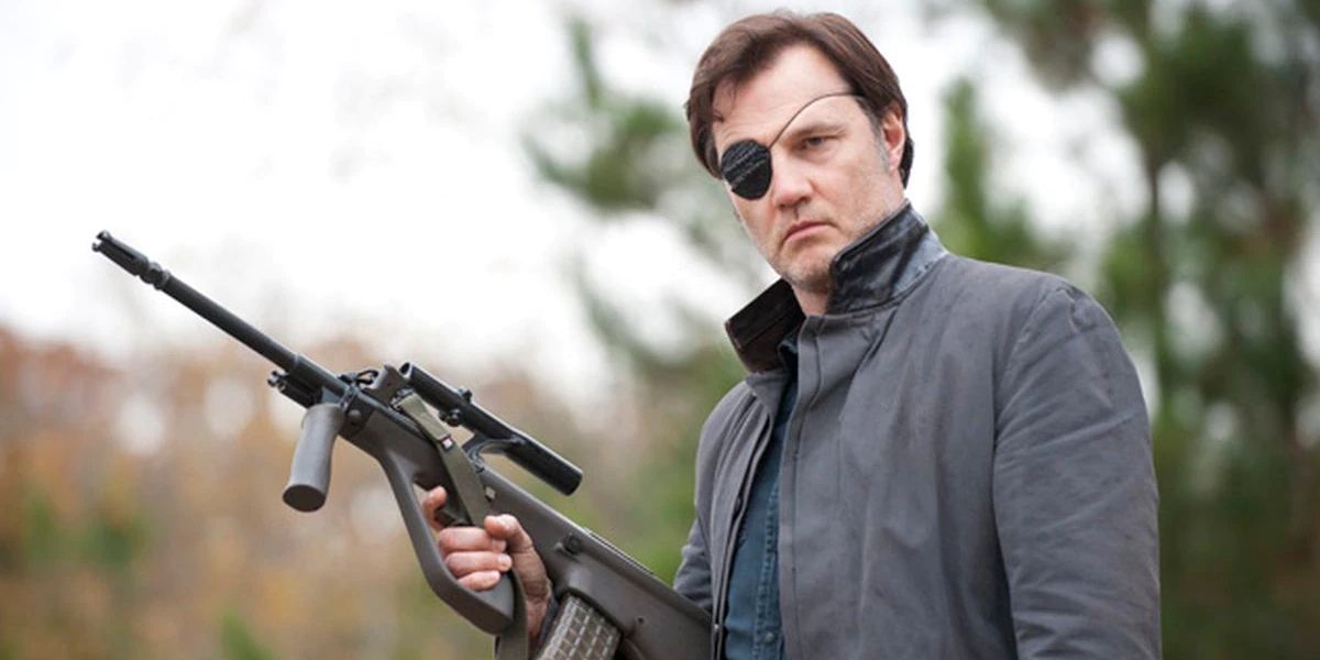 The Governor armed with a carbine rifle The Walking Dead