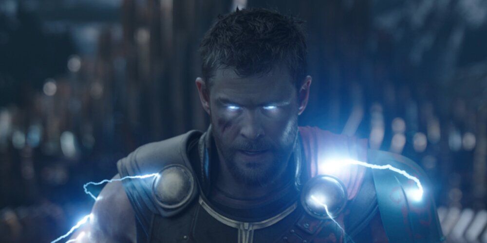 Thor embraces his full power and fights with lighting in Thor: Ragnarok
