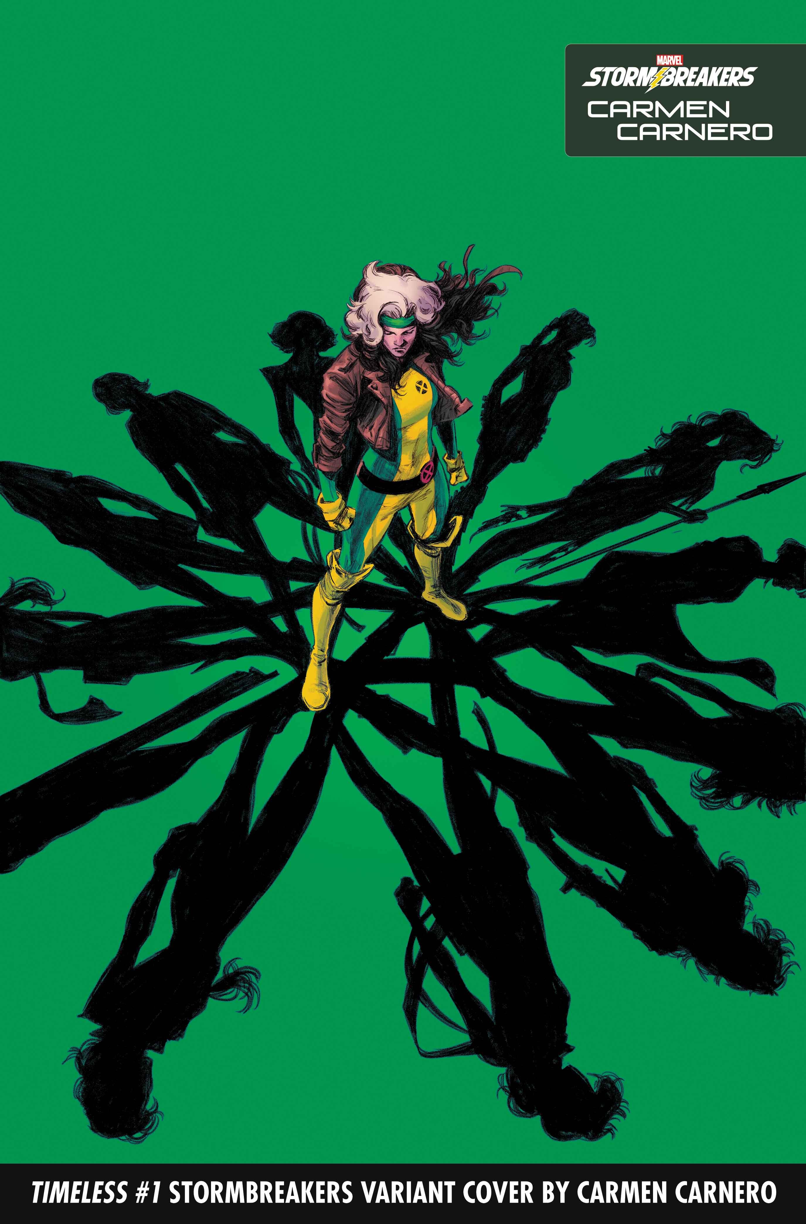 Rogue on the cover of Timeless 1 Stormbreakers variant by Carmen Carnero