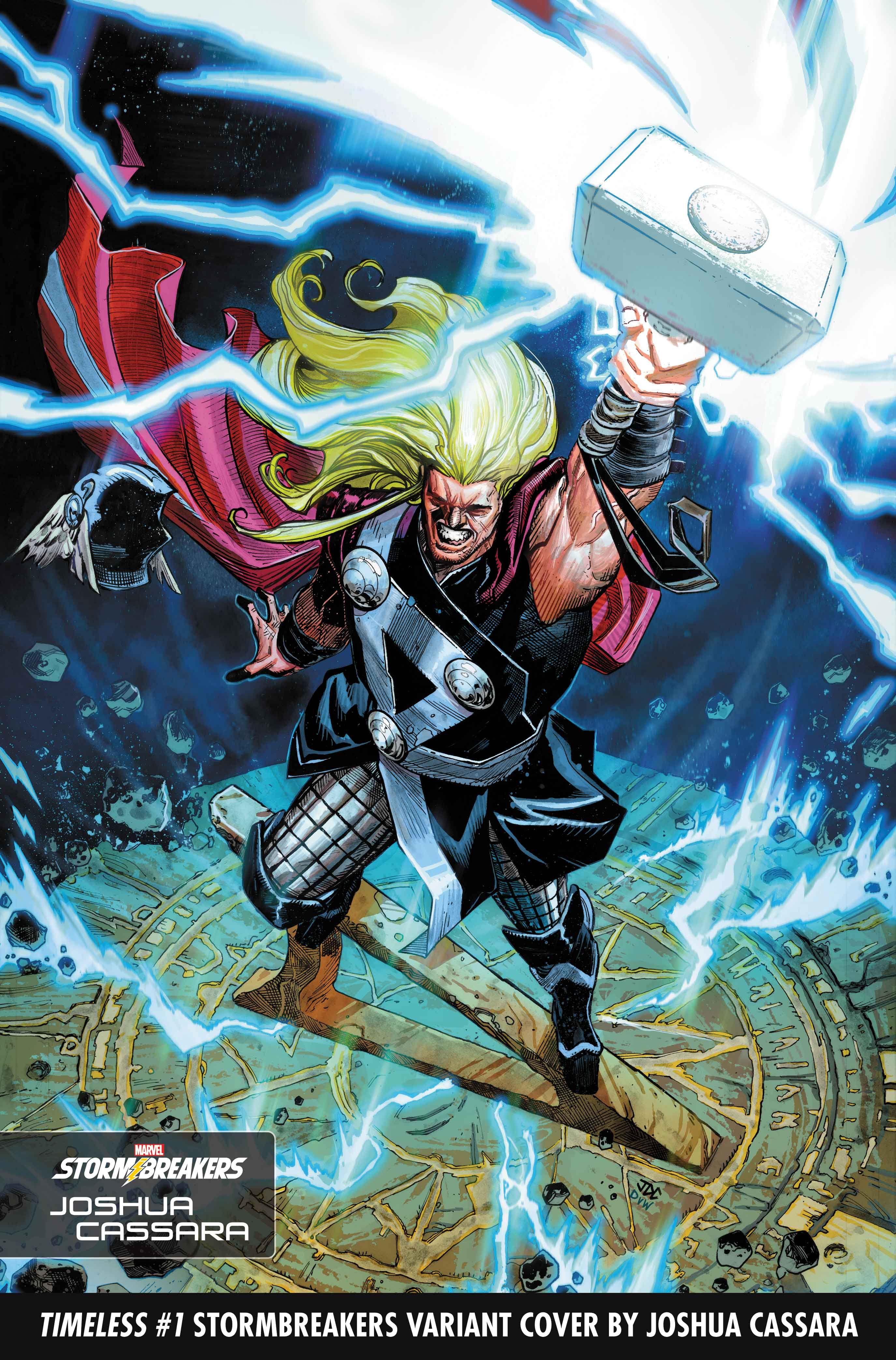 Thor on the cover of Timeless 1 Stormbreakers variant by Joshua Cassara