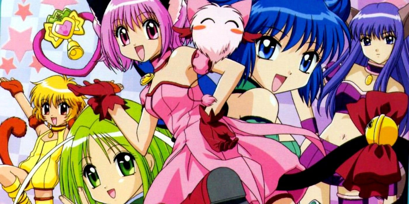 The Mew Mews from Tokyo Mew Mew striking poses.