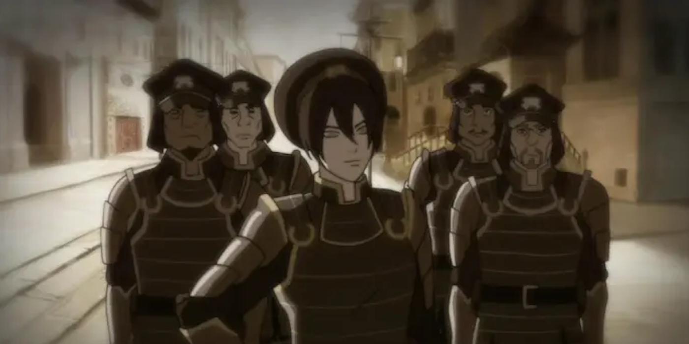 Toph as a police officer in The Legend of Korra