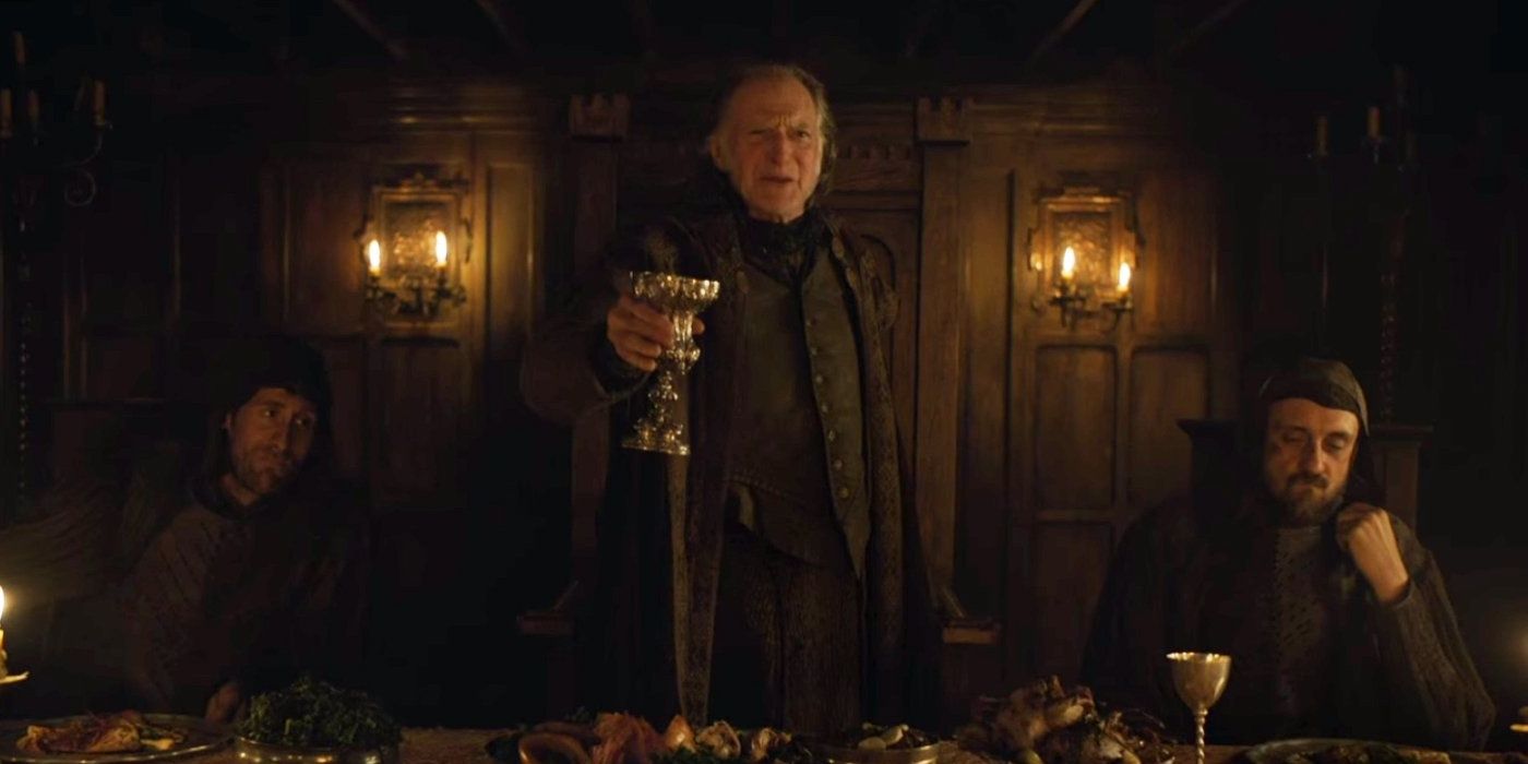 Walder Frey giving a toast in Game of Thrones