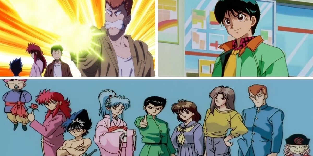 Images feature the characters from Yu Yu Hakusho