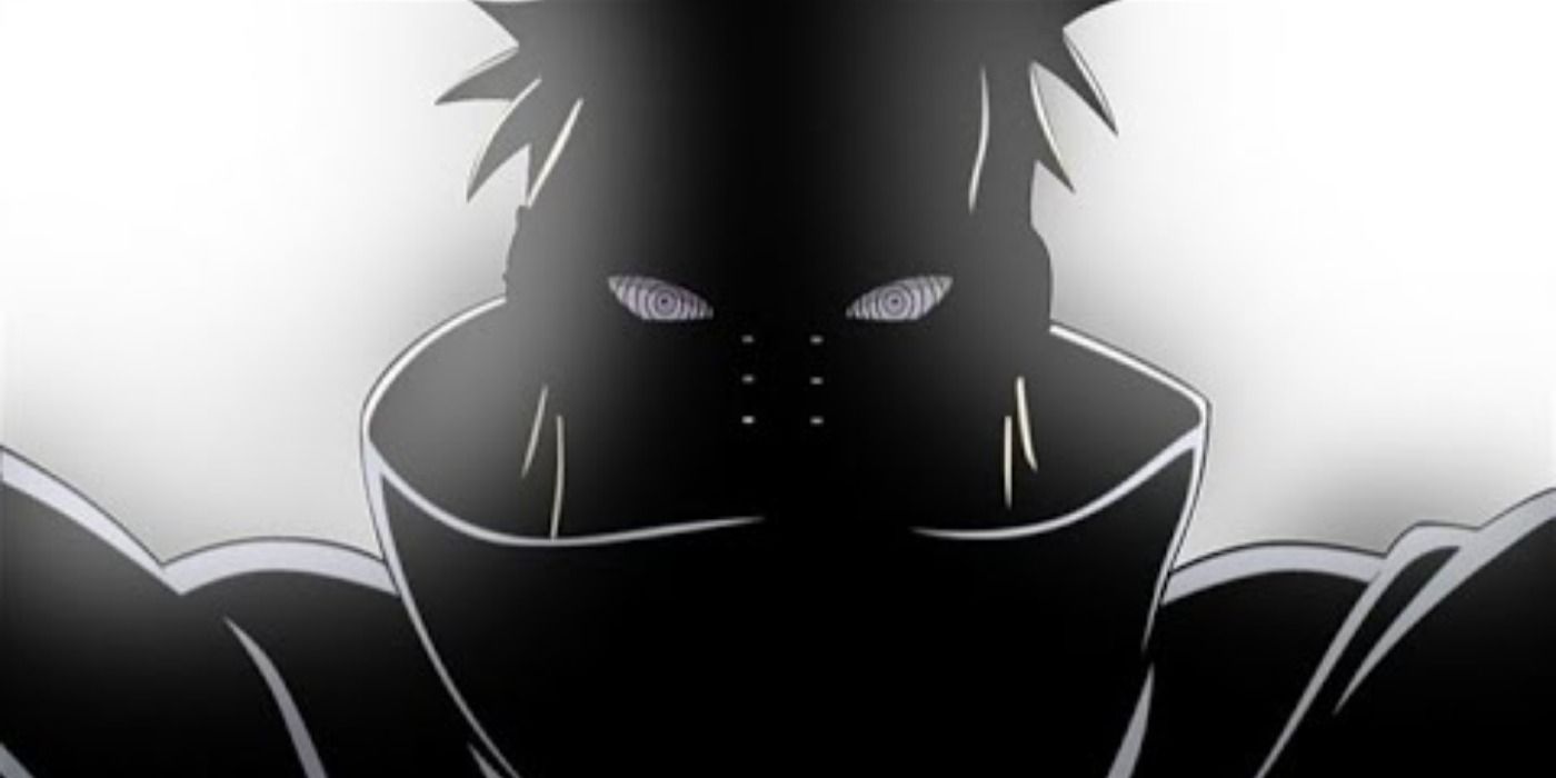 Pain from Naruto Shippuden about to destroy the Leaf Village.