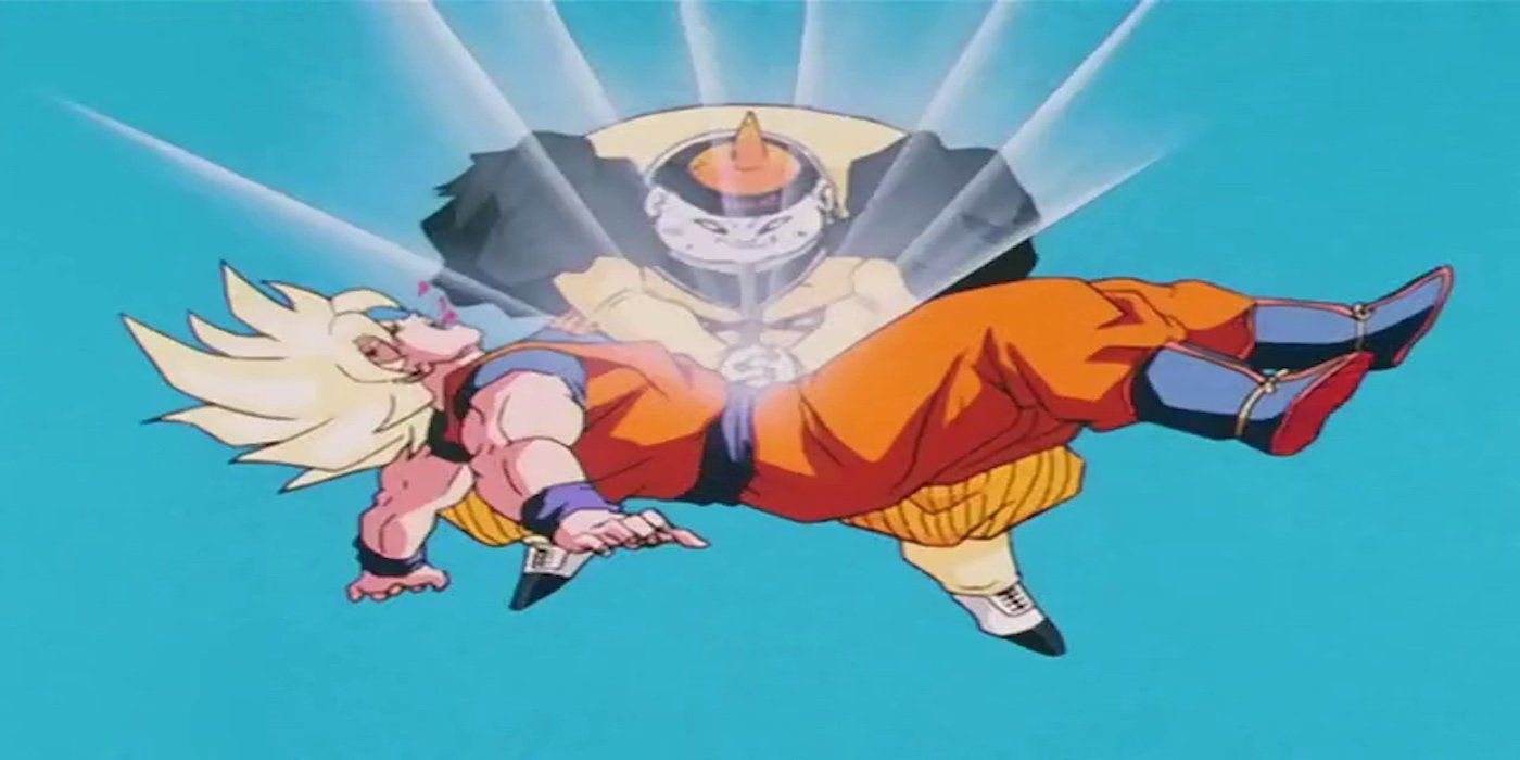 Android 19 beats up Goku in Dragon Ball Z