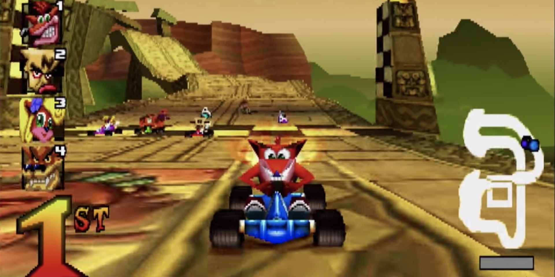 Crash gets ready to race in PlayStation's Crash Team Racing