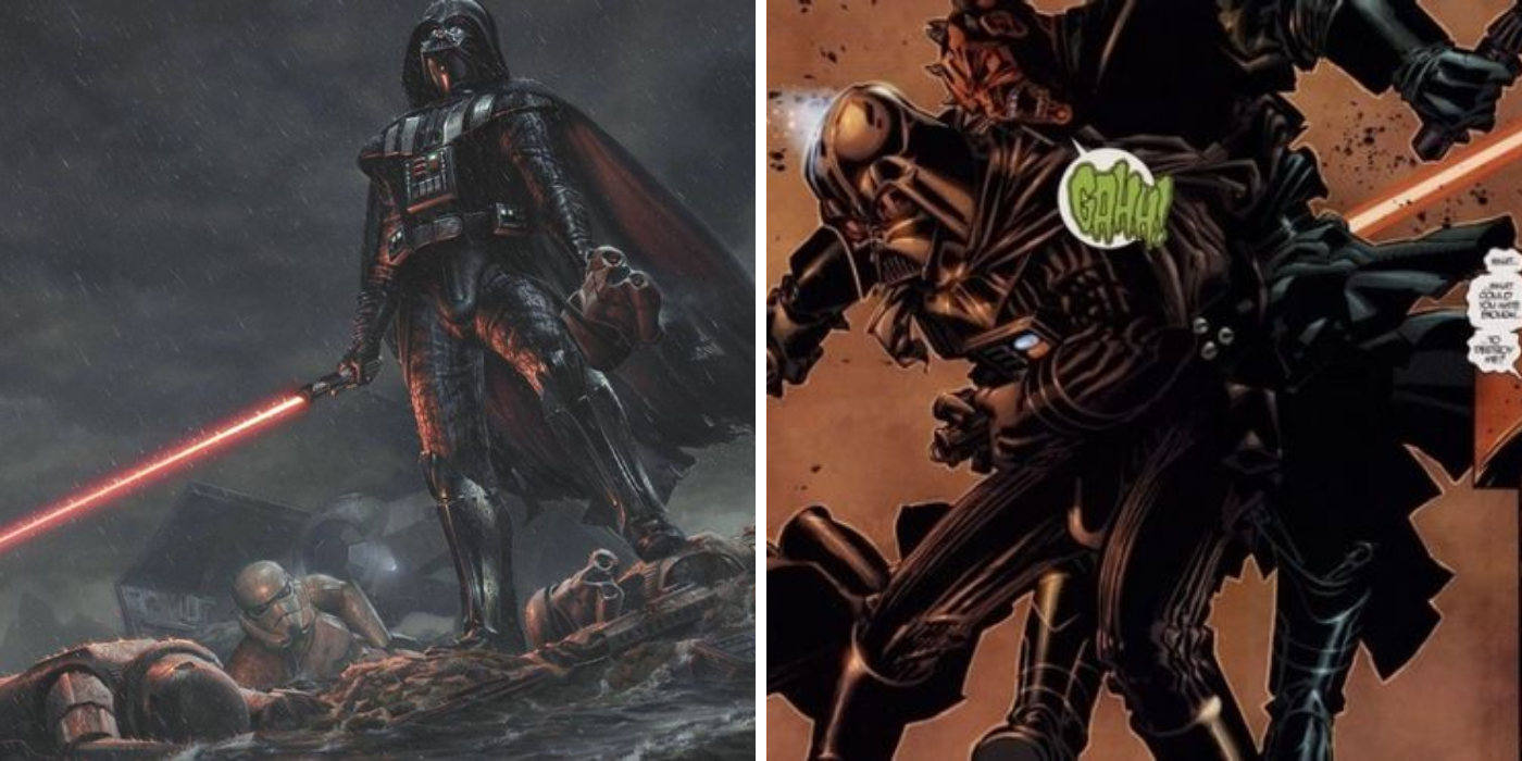 Darth Vader in Star Wars Comics & Darth Vader fighting Darth Maul