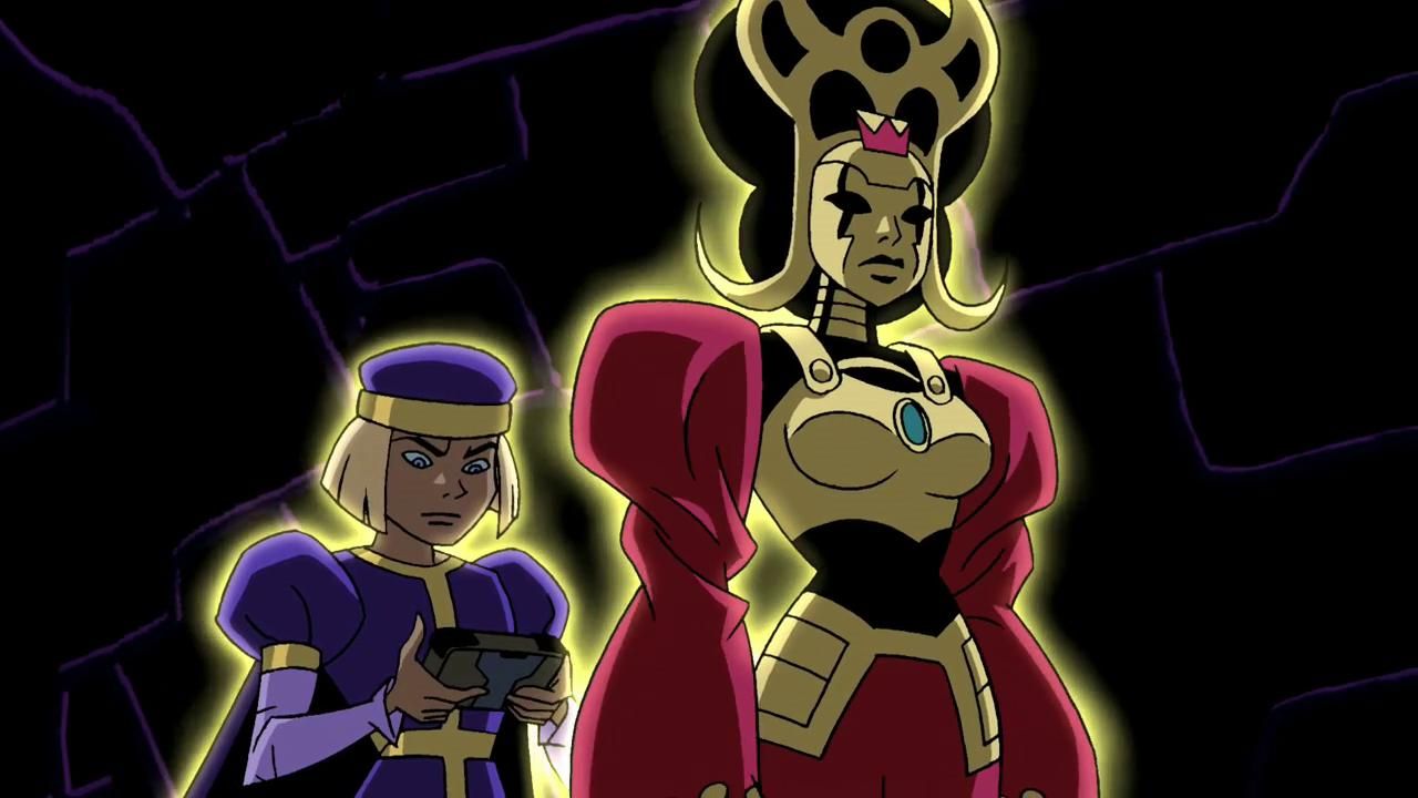 Mordred and Morgaine Le Fay in the Justice League Unlimited episode Kids Stuff