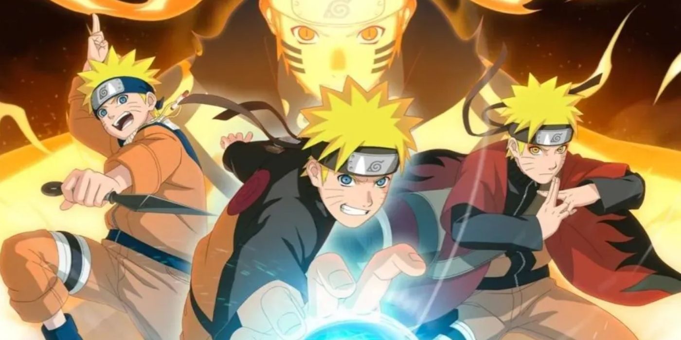 Naruto in several different forms
