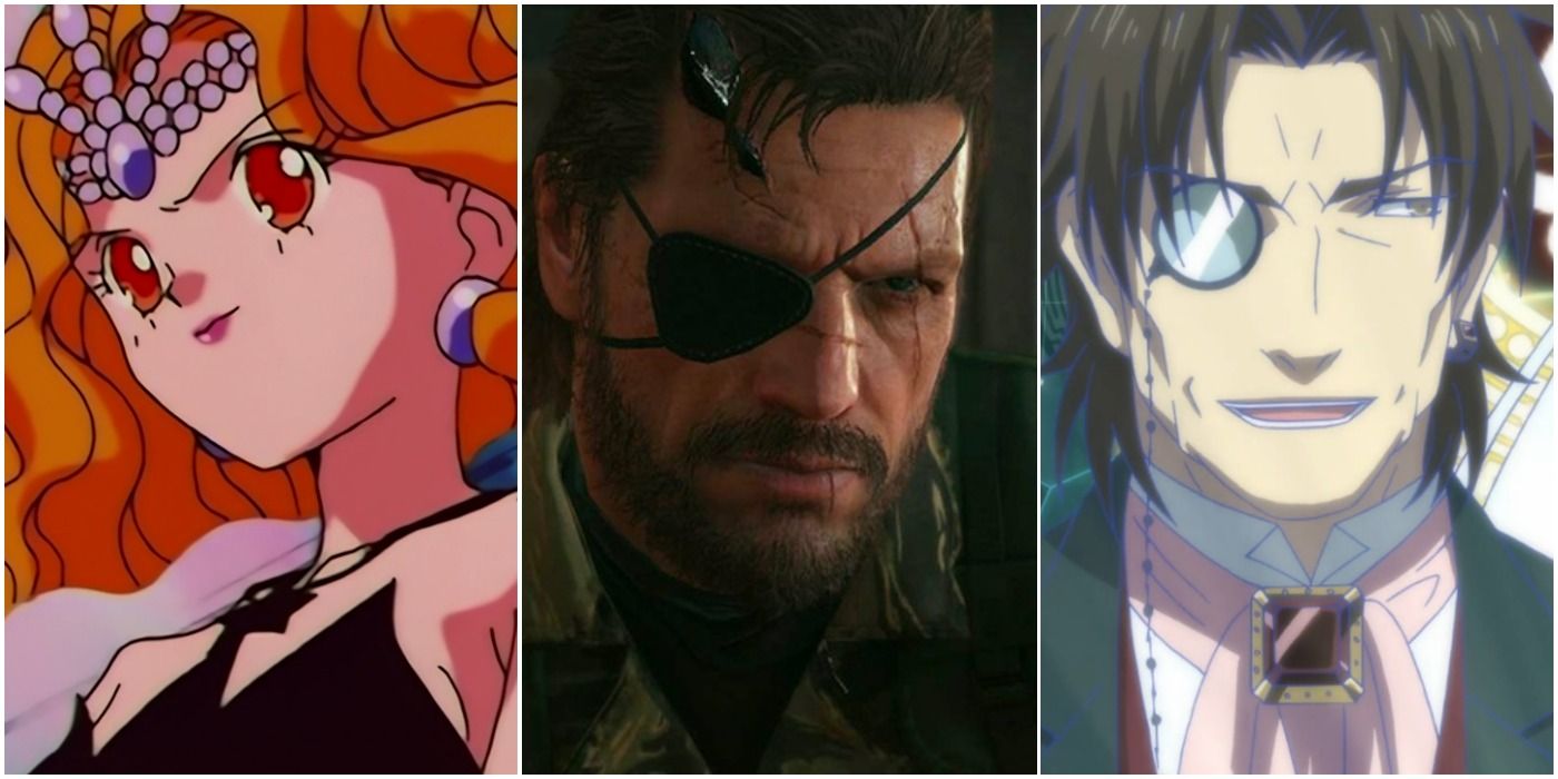 Mimete from Sailor Moon, Solid Snake from Metal Gear Solid, and Toue from DRAMAtical Murder