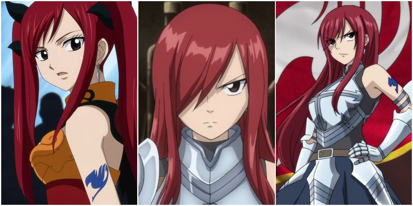 HD wallpaper Anime Fairy Tail Erza Scarlet red white background  studio shot  Wallpaper Flare