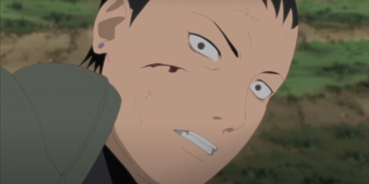 shikamaru with blood on his face