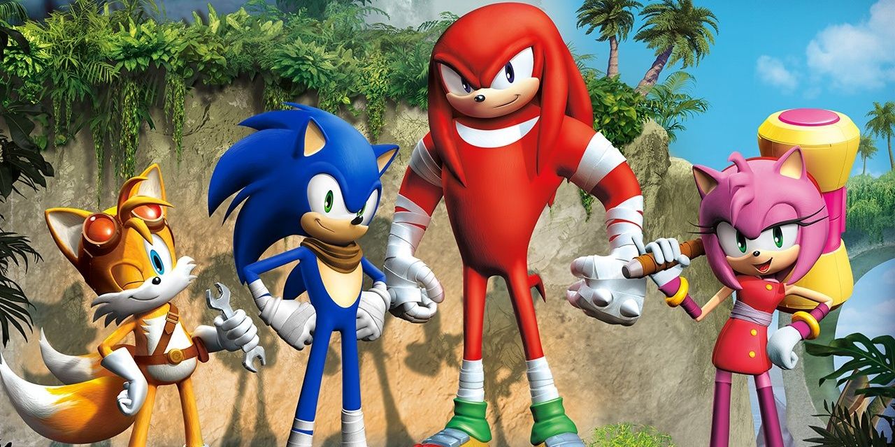 Sonic Boom: Rise Of Lyric characters Tails, Knuckles, Sonic, and Amy