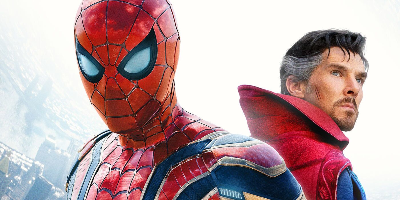 A No Way Home poster features Tom Holland's Spider-Man and Benedict Cumberbatch's Doctor Strange together