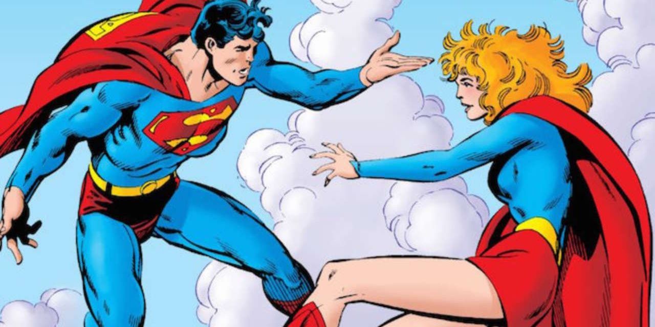 superman and supergirl flying