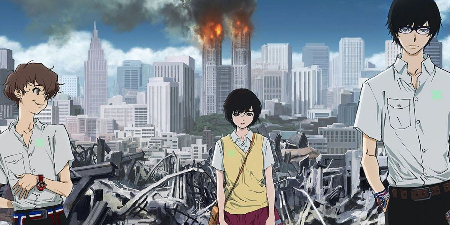 terror in resonance shows twelve, lisa and nine amidst the rubble