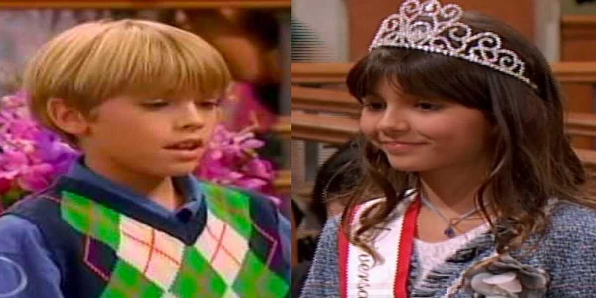 Victoria Justice and Cole Sprouse in Suite Life