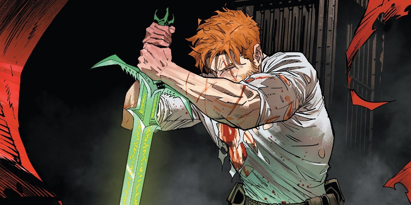 Duncan holding a glowing sword in Boom Studios' Once & Future