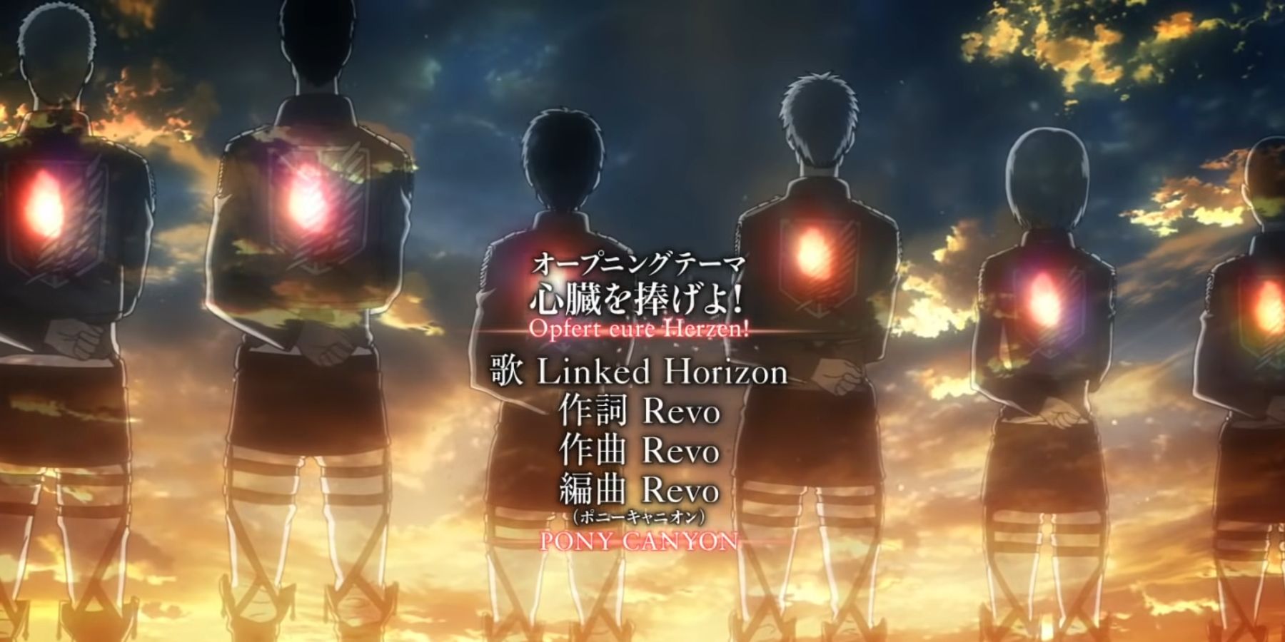 AOT soldiers with their hearts lit up