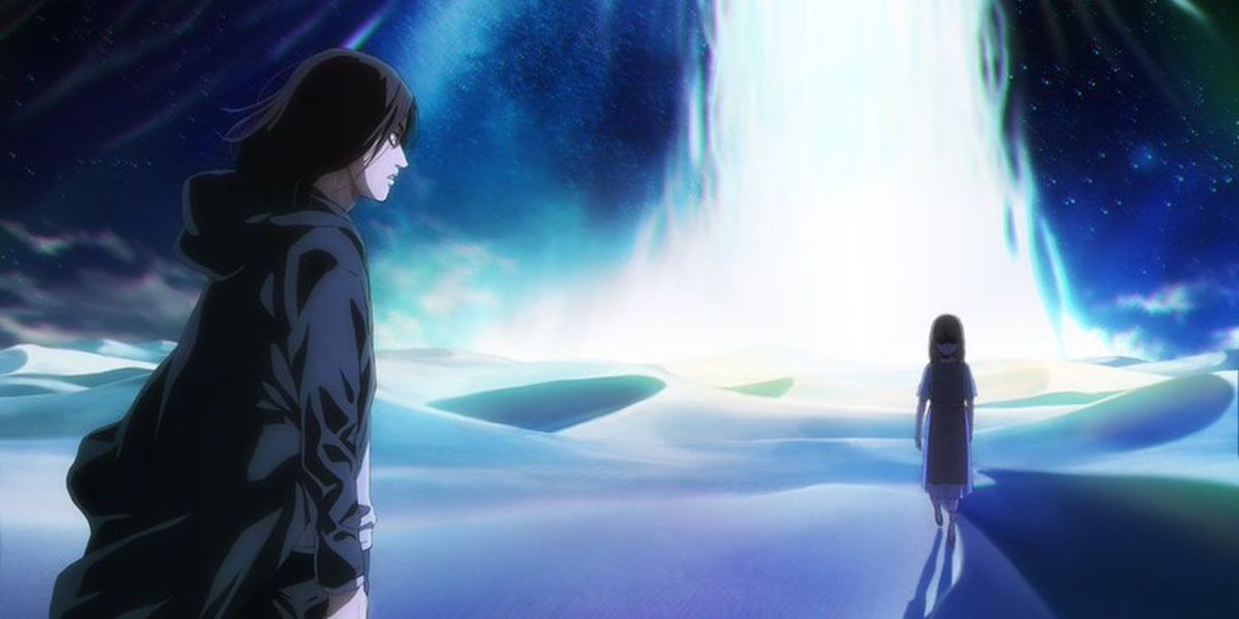 Eren meets Ymir inside The Coordinate in Attack on Titan