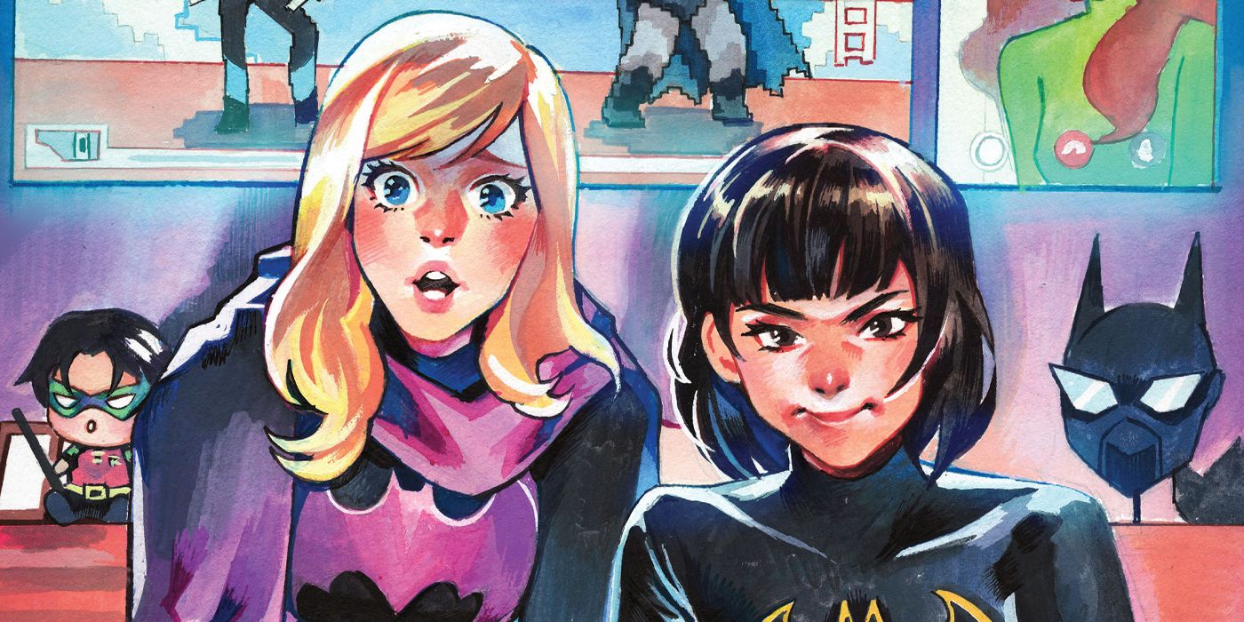 Stephanie Brown and Cassandra Cain play video games on a variant cover for Batgirls #1.