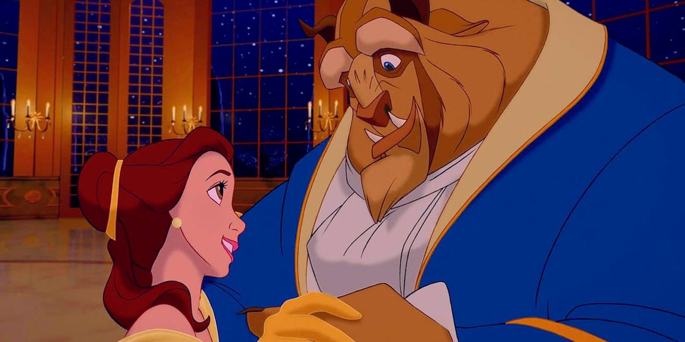 Beauty and the Beast - Belle and Beast dancing in Disney Movie