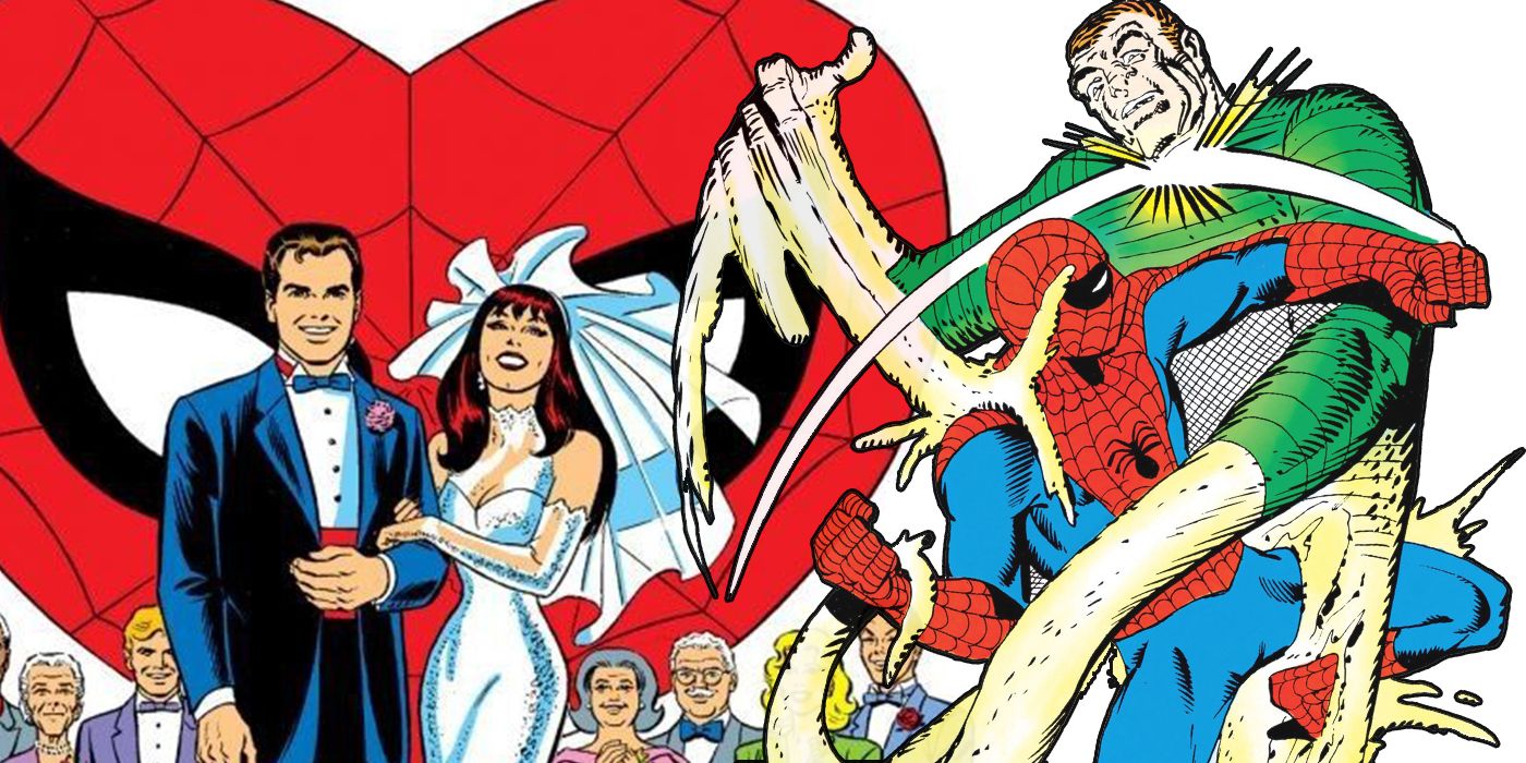 Spider-Man battles Sandman Peter marries MJ