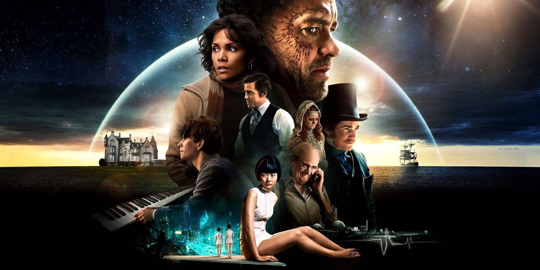 A poster showing off the ensemble cast of the film Cloud Atlas